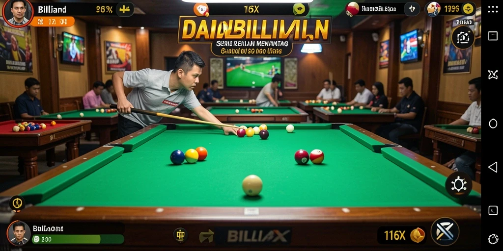 Antarmuka menarik dan fungsional dari game Billiard 116X.