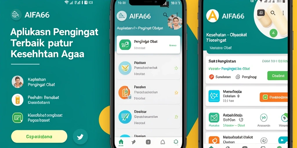 Antarmuka AIFA66 yang mudah digunakan untuk mengingatkan obat.