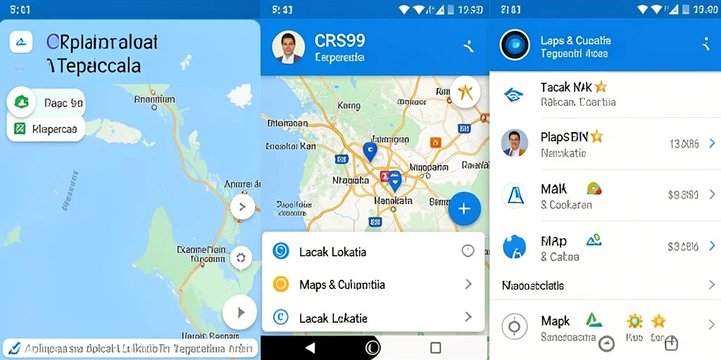 Antarmuka pengguna <strong>CRS99</strong> yang interaktif dan mudah digunakan untuk pelacakan lokasi.