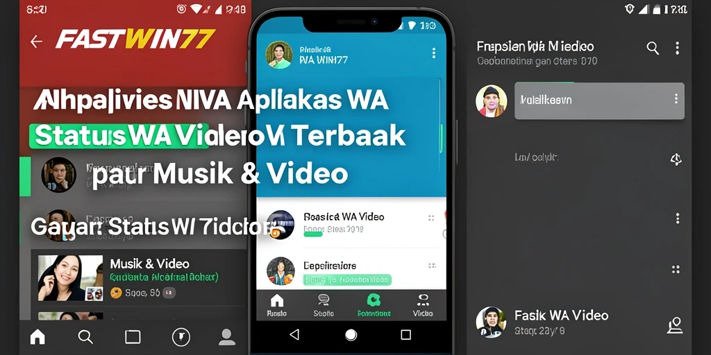 Antarmuka pengguna FASTWIN77 untuk Status WA Video yang menarik dan mudah digunakan.