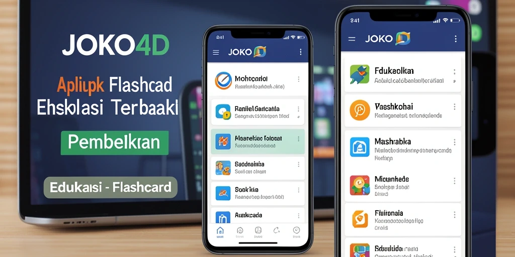 Antarmuka JOKO4D menunjukkan berbagai fitur menarik untuk pembelajaran Flashcard.