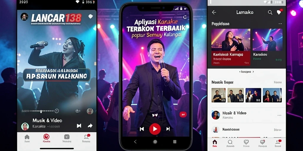 Antarmuka pengguna LANCAR138 yang sederhana dan ramah untuk Karaoke.