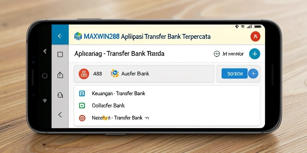 Antarmuka pengguna MAXWIN288 yang menarik dan mudah digunakan untuk Transfer Bank.