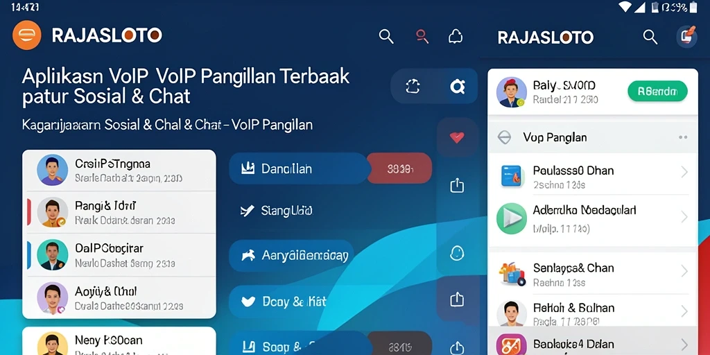 Antarmuka RAJASLOTO yang intuitif untuk VoIP Panggilan.