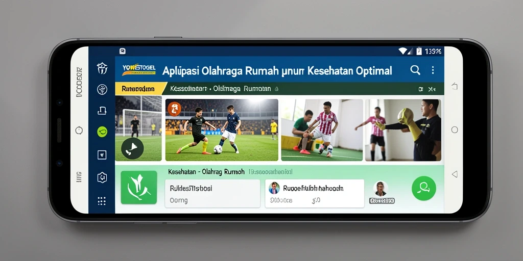 Antarmuka intuitif YOWESTOGEL untuk olahraga di rumah.